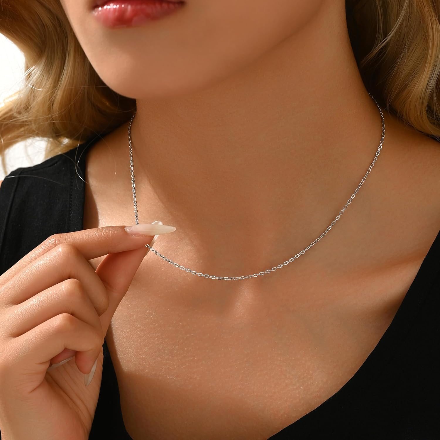 Gold Chain Necklace for Women Dainty Simple Satellite Beaded Twisted Chain Choker Necklace Everyday Jewelry Christmas Gifts - Image 2