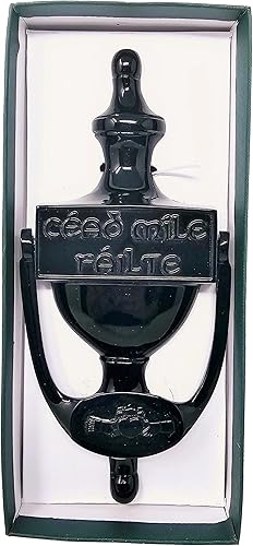 Miniatura 5 de Claddagh - Aldera de latón para puerta delantera, 8 pulgadas, regalo de bienvenida, decoración del hogar de Irlanda (latón antiguo)