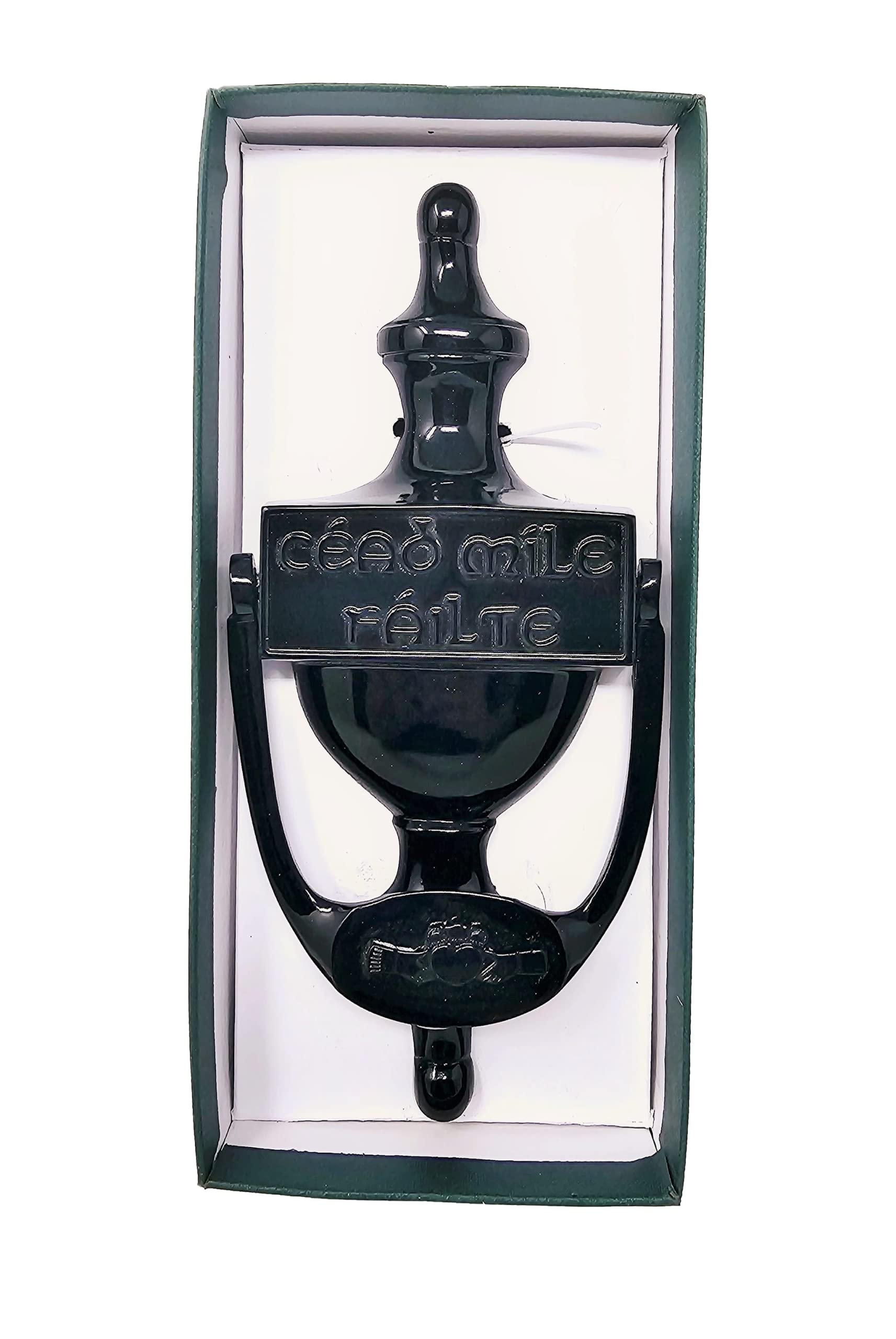 Exclusively Irish Claddagh Door Knocker for Front Door Cead Mile Failte Brass Knocker 8" Welcome Gift Ireland Home Décor (Black Brass) - Image 3