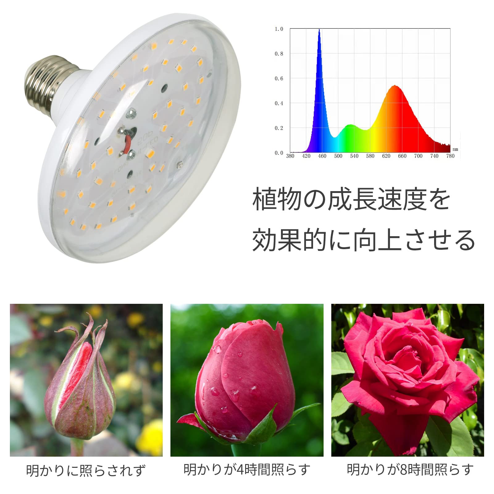 Amazon | Led植物育成ライト 植物育成用 10W電球水耕栽培ライト