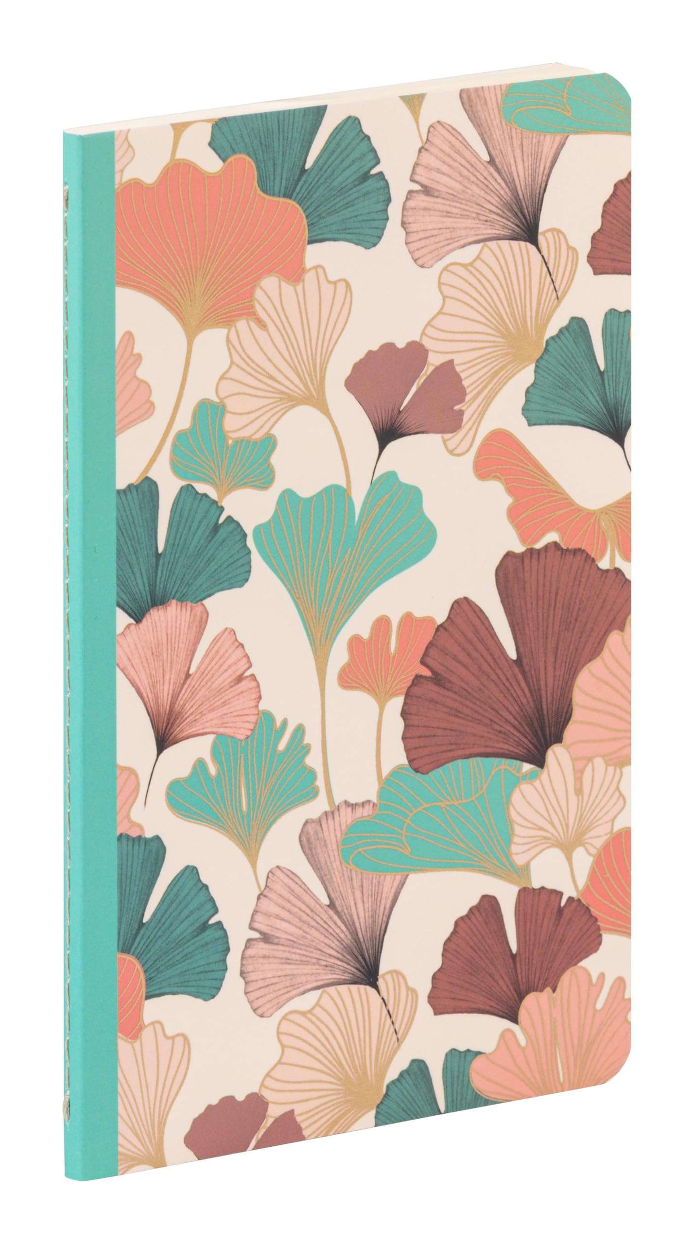 Clairefontaine - 116252C - A Small Sewn Notebook Floral Decor Beige, Matte card cover - 11x17cm 96 Lined Pages 90g Ivory paper - Collection Gaïa beige - mixed