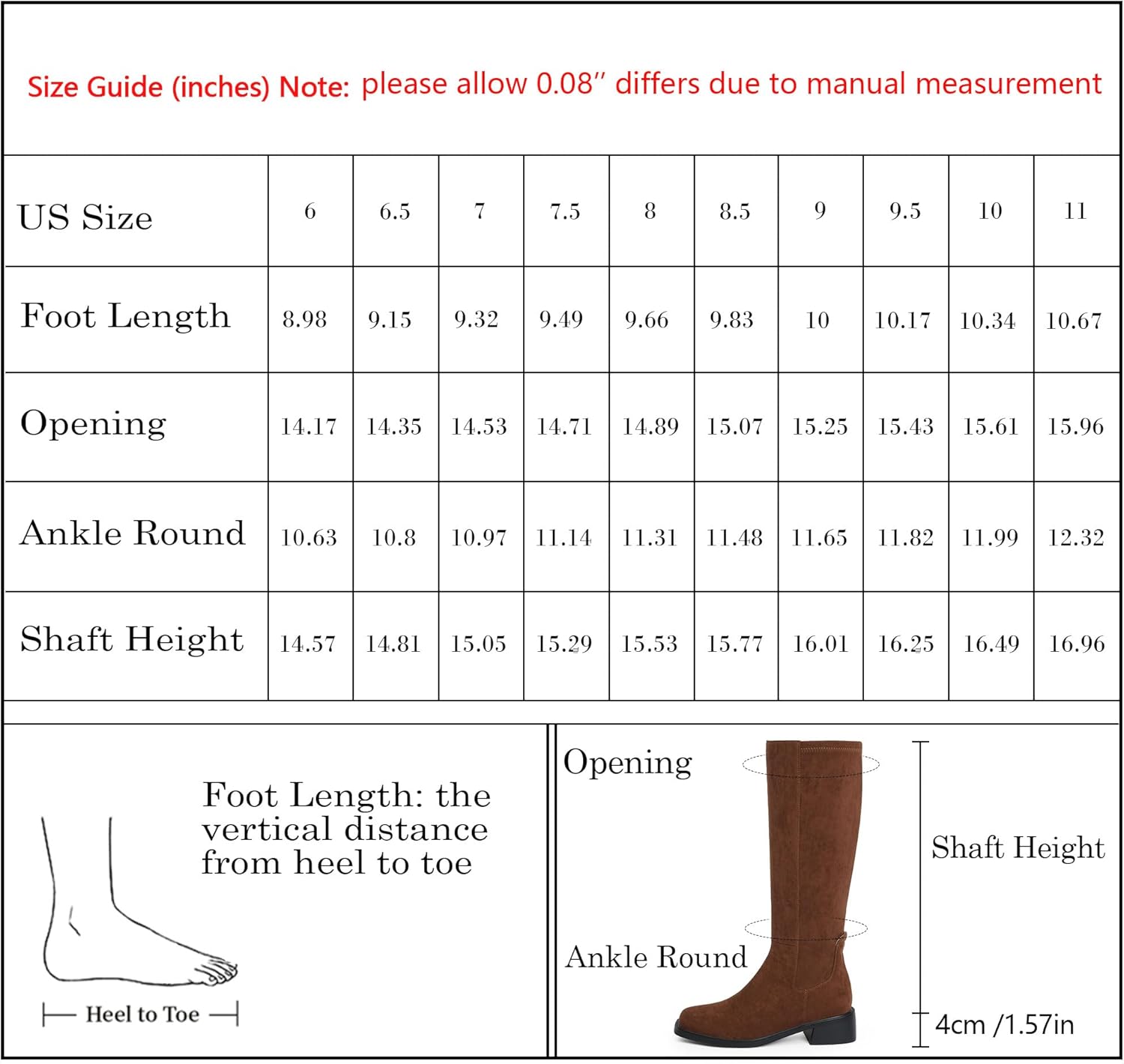 Knee High Boots Women Faux Leather Elastic Boots Low Heel Square Toe Side Zipper Fall Long Tall Boots for Women - Image 7