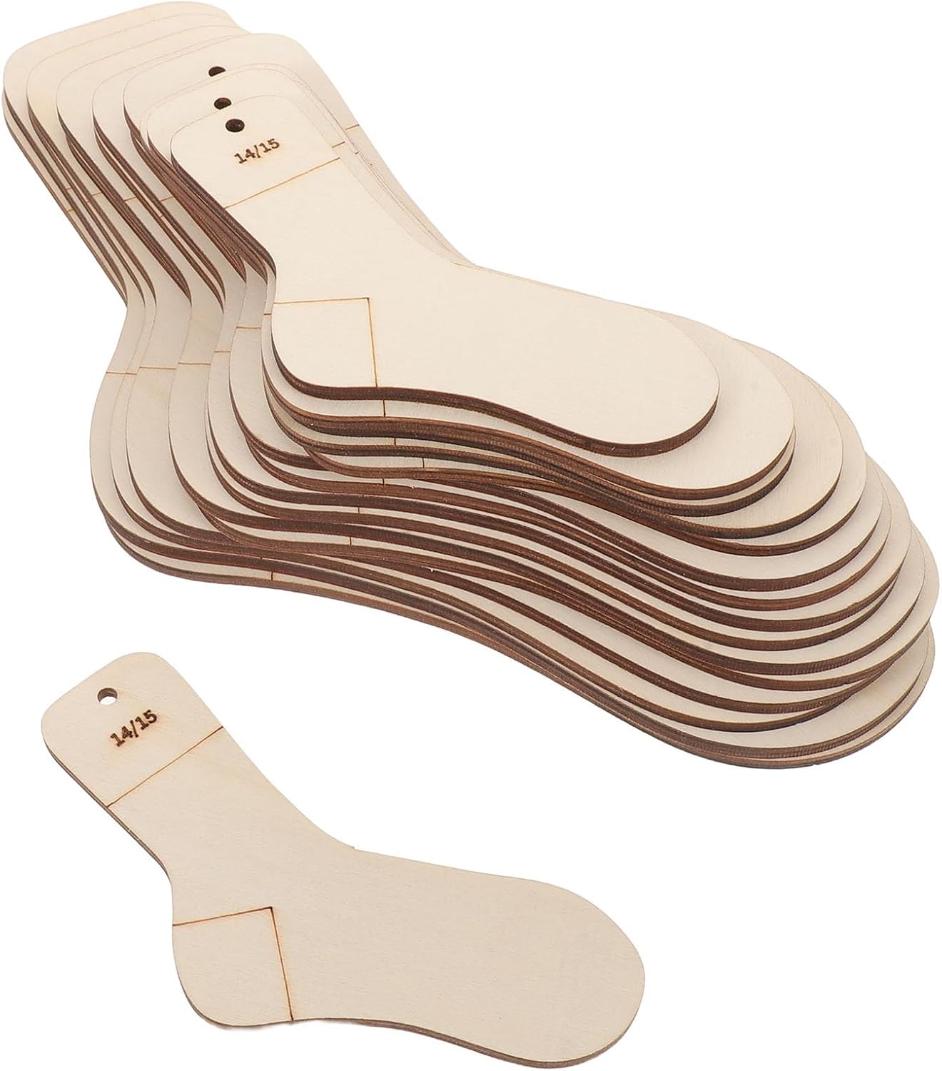 Wooden Sock Blockers for Knitting 16pcs Shape and Stretch