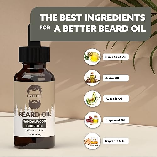 Miniatura 6 de Crafted Beards Acondicionador de aceite de barba para barba  Deja tu barba sintiéndose increíble  Todos los ingredientes naturales  Sin residuos