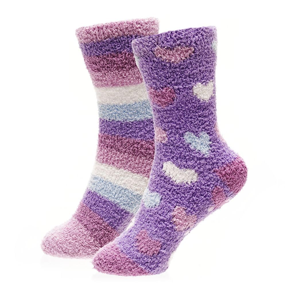 Calcetines esponjosos para niñas y niños, agarre antideslizante, calcetines de cama, súper suaves y mullidos, calcetines térmicos acogedores, paquete de 4 pares