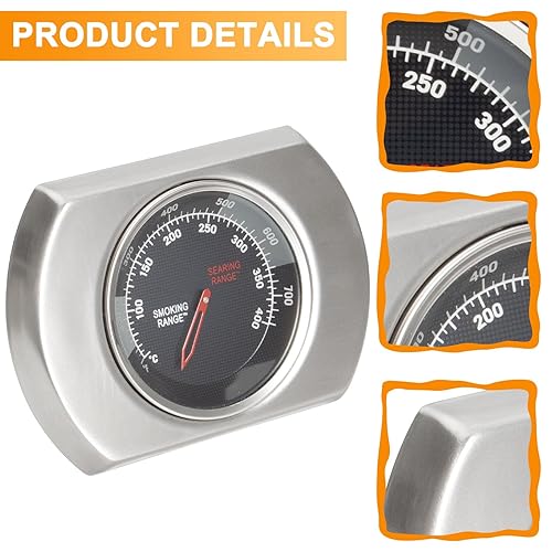 Miniatura 19 de Medidor de termómetro para ahumador Oklahoma Joe's Accesorios para ahumadores 3695528R06 Oklahoma Joe Parrilla Indicador de calor preciso para la 3