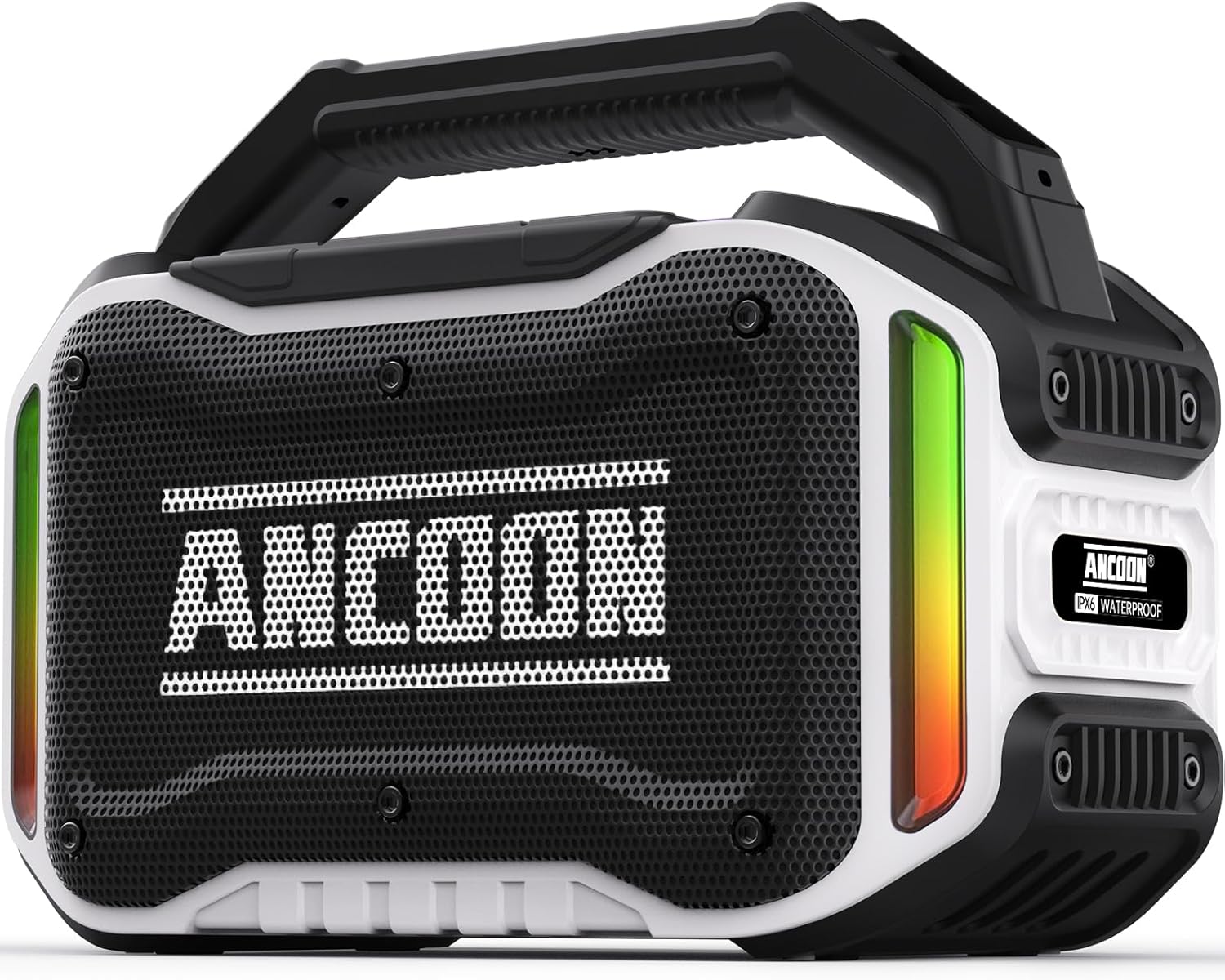 Speakers Bluetooth Wireless: 80W(Peak) Loud Speaker with Bass, 20H Playtime, IPX6 Waterproof, Large Jobsite Speakers for Work, Outdoor, Workshop, Garage, Portable Speaker with TWS (White) - Image 1 of 7