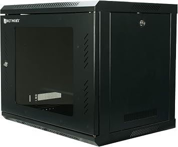 Networx 6U Wall Mount Server Cabinet - 18 Inch Depth, Acrylic Door, Flat Packed
