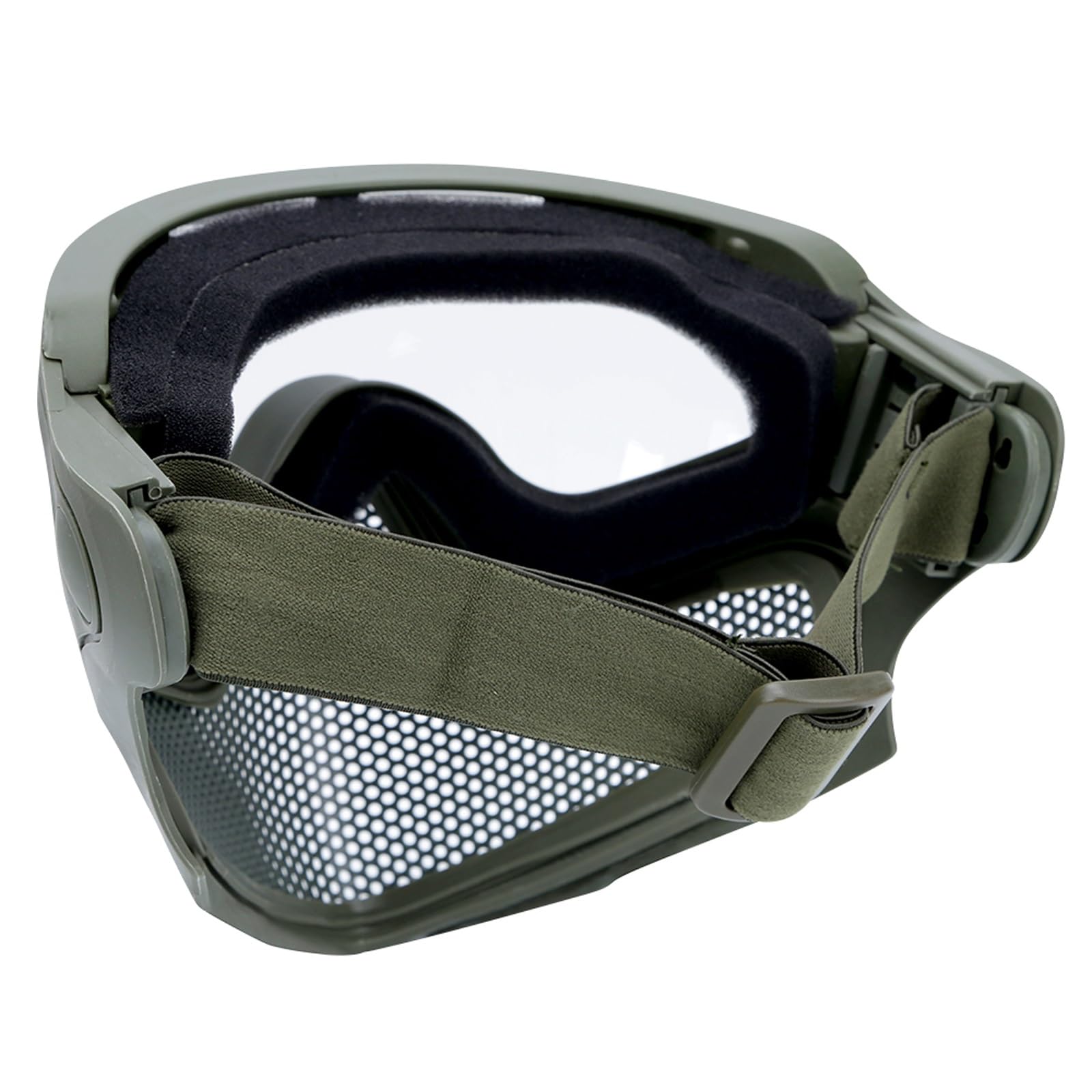 Maschera per Airsoft 2 Modalità, Maschera Protettiva Tattica Integrale di Sicurezza, Set di Occhiali Antiappannamento, con 3 Lenti Intercambiabili