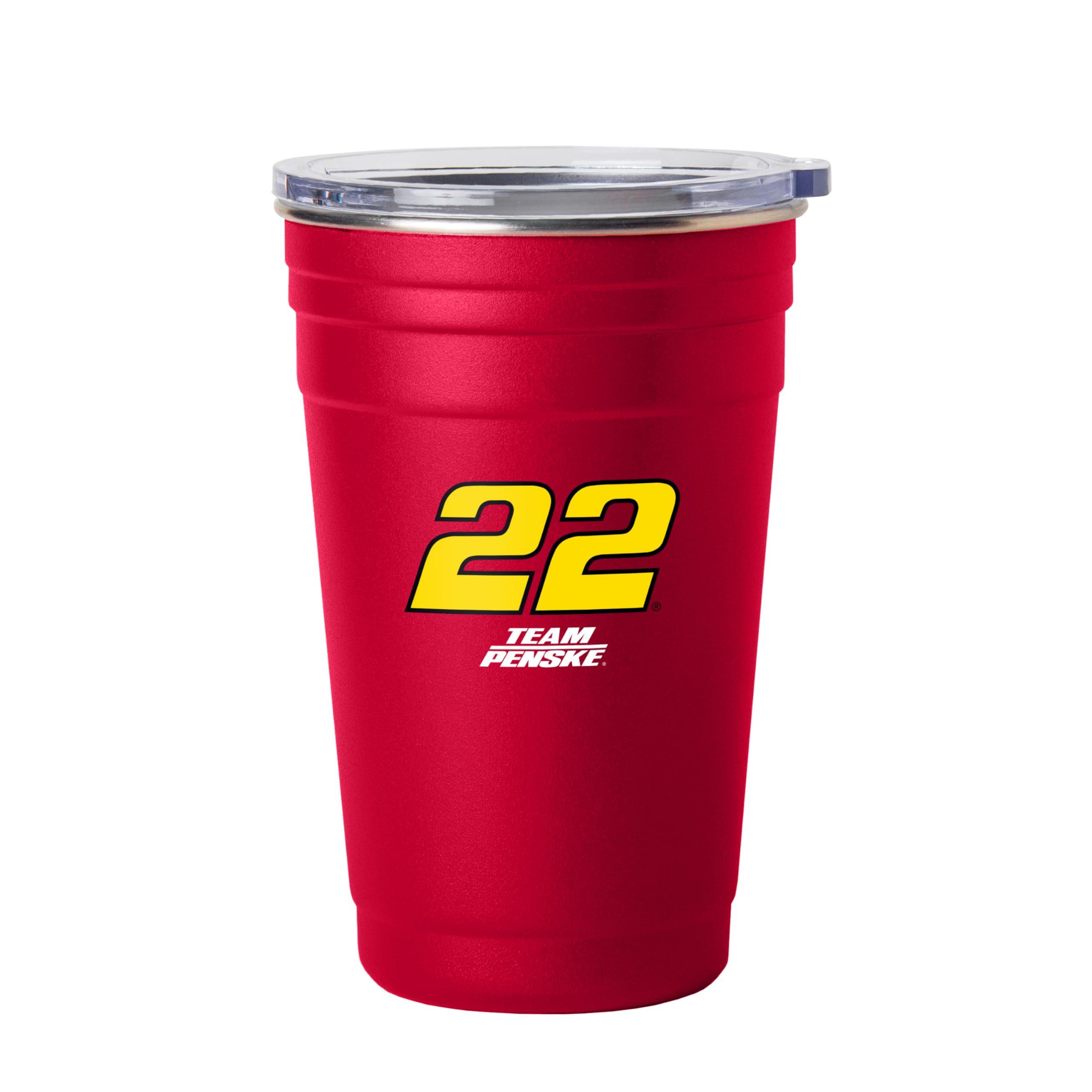 Logo Brands NASCAR Joey Logano 22oz Flipside Stainless Cup – 22oz Double-Wall Insulation, Long-Lasting Durable Finish, NASCAR Racing Design – Great for Travel and Outdoor Events