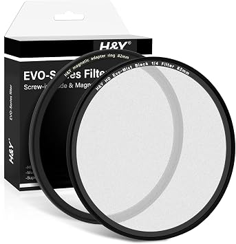 H&Y EVO 82mm Black Mist Filter 1/4, Magnetic & Screw-in Black Diffusion Lens Filter Cinematic Effect with 22-Layer Nano Coated German Optical Glass for Video, Vlog & Portrait Photography
