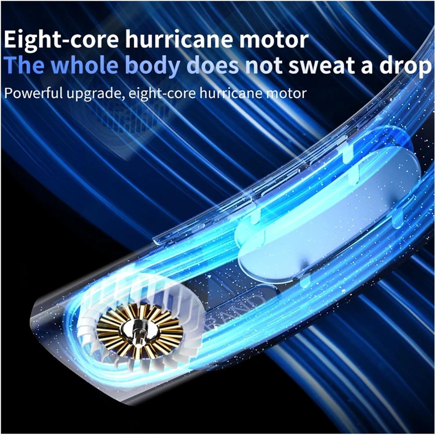 Portable Neck Fan Wearable Air Conditioner USB Rechargeable Air Cooler 5 Speed Electric Fan Outdoor Ventilator 5000mAh(White)