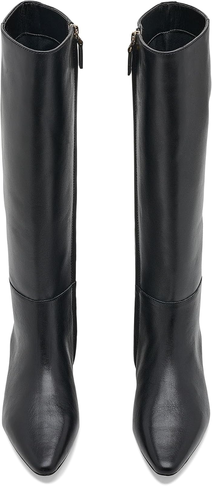 Женские ботинки Lauren Ralph Lauren Francesca Calfskin Tall Boot Heels, цвет: Чёрный — фото 6