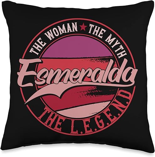 Miniatura 4 de cool outfits & accessories for Esmeralda Esmeralda The Lady of Myth The Legend Throw Pillow, 18x18, Multicolor