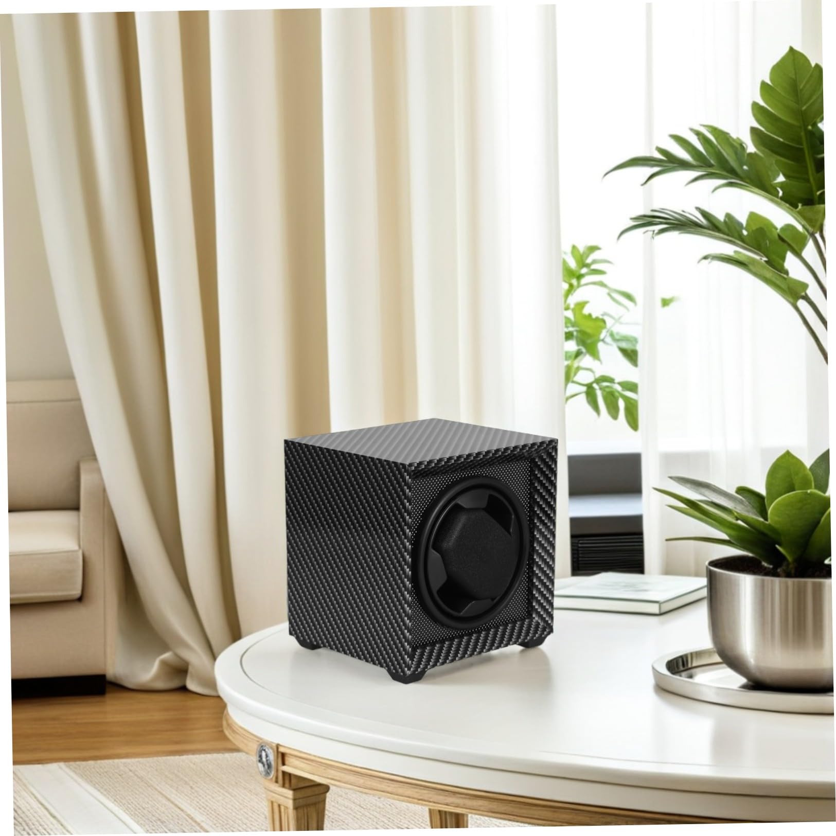 Carica Orologi Automatico Singolo Motore Silenzioso, Compatibilità, Struttura in Mdf e Abs, per Scrivania e Ufficio, Alimentazione USB Regolabile