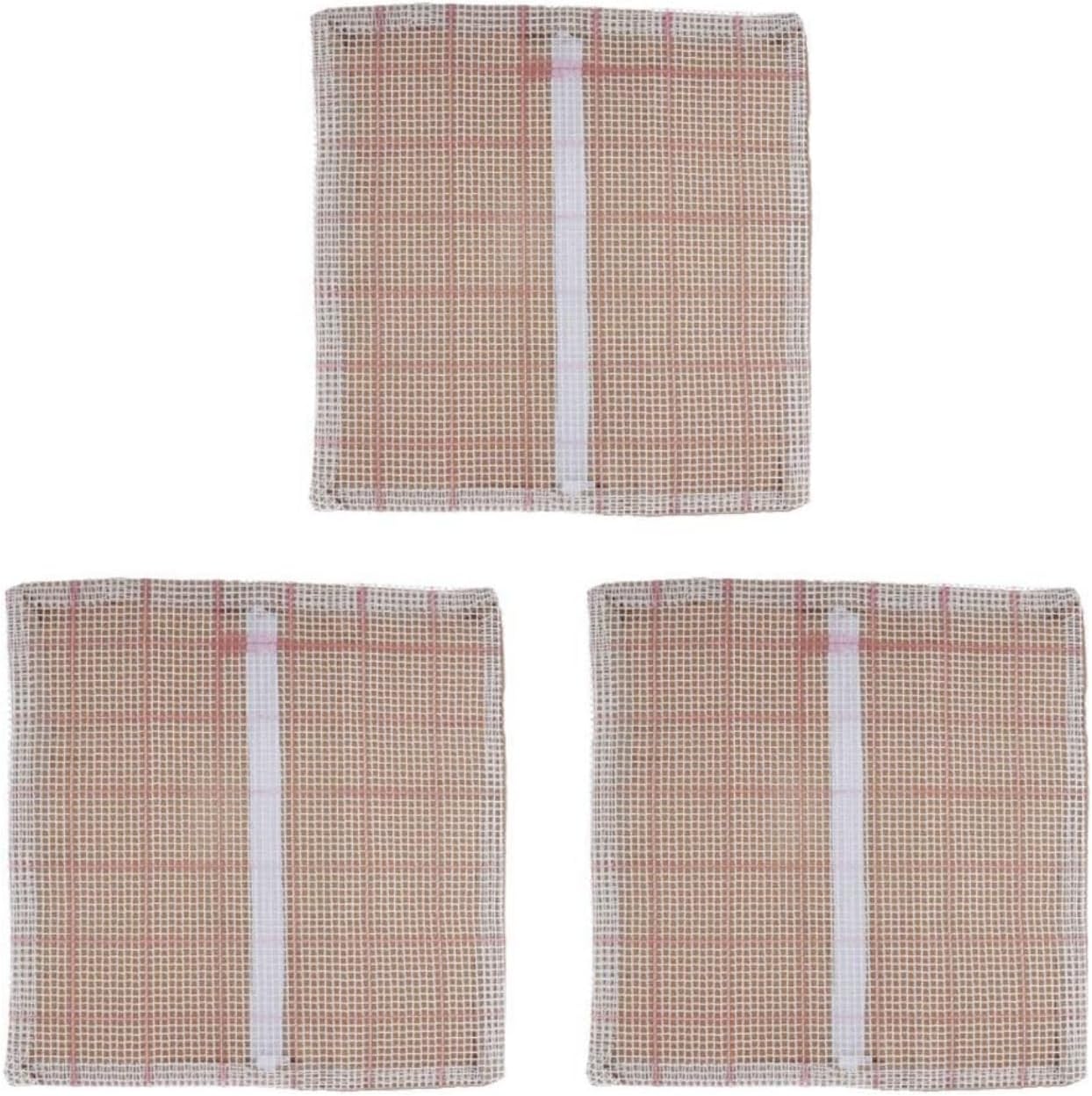 pistro 3 Packs Blank Latch Hook Rug Kits - 43x43cm DIY Pillow Case Cushion Cover Making Supplies for Kids & Adults, Family Craft Activity