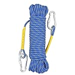 X XBEN Outdoor Climbing Rope Rock Climbing Rope, Escape Rope Climbing Equipment Fire Rescue Parachute Rope (96 Foot) - Blue