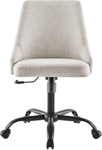Miniatura 6 de Modway EEI-4371-BLK-BEI Designate Silla de oficina tapizada giratoria, color negro y beige