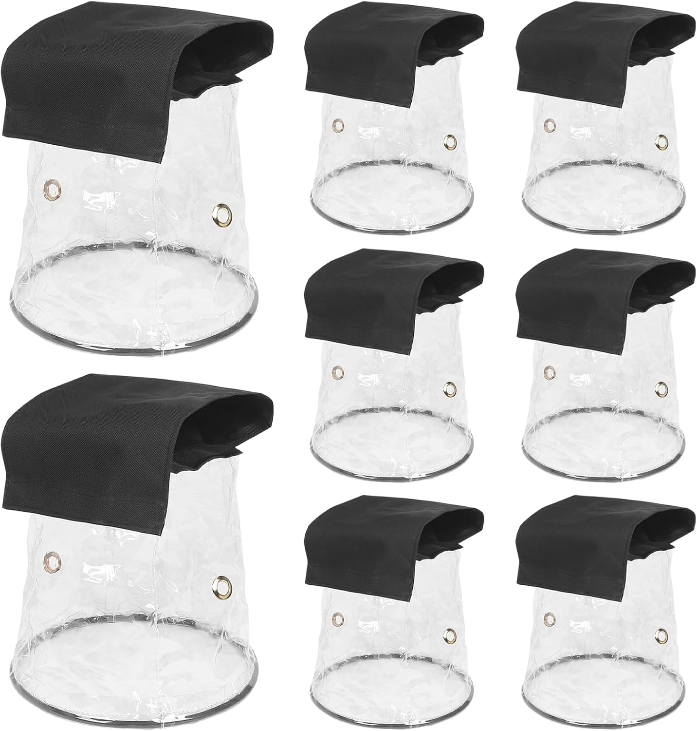 MAD OWL LED Par Light Rain Cover, Waterproof Outdoor Par Light Protection, Weather Shield for Stage Lighting, Hanging Mini LED Light Rainproof and Dustproof Accessories 8Pack transparent