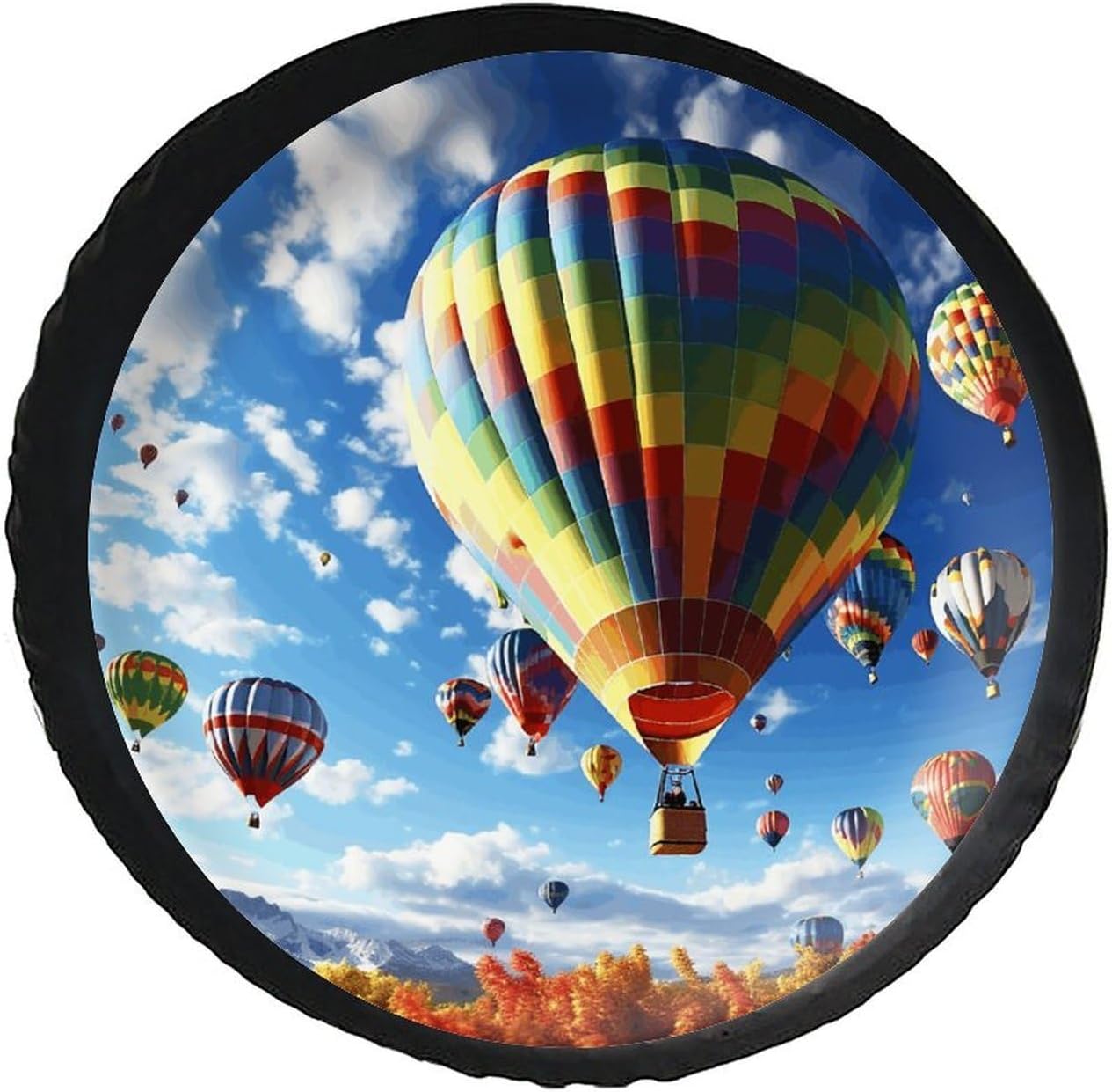 28"-34" Thickening Spare Tire Cover Colorful Lips Waterproof Leather Tire Wheel Cover for Trailer Jeep RV SUV