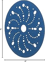 Vista 13 de 3M 3M-36172 Hookit Disco abrasivo azul, multi-agujero, 6, grado 80