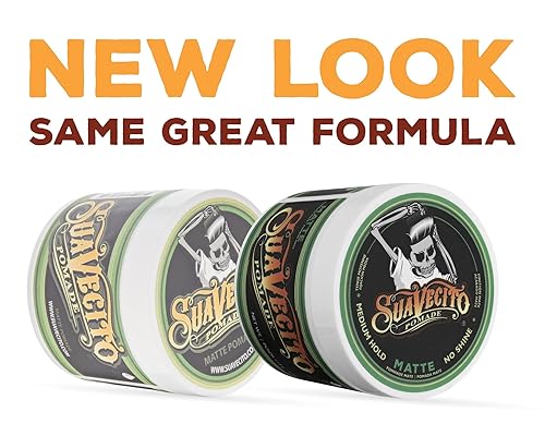 Miniatura 3 de Suavecito Pomade - Fórmula mate (sin brillo) de 4 onzas, paquete de 2, pomada de cabello de sujeción media para hombres, pasta de cabello mate de
