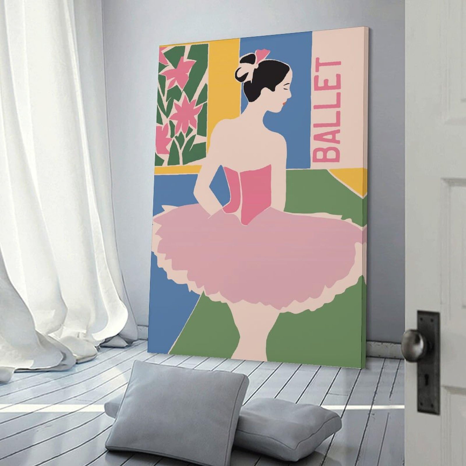 Junmoney Ballet School (2) Wall Decor Canvas Print 24x36inch(60x90cm), for Lounge Decor, Bedroom Walls Or Flats, Canvas Styling for A Polished Room Look