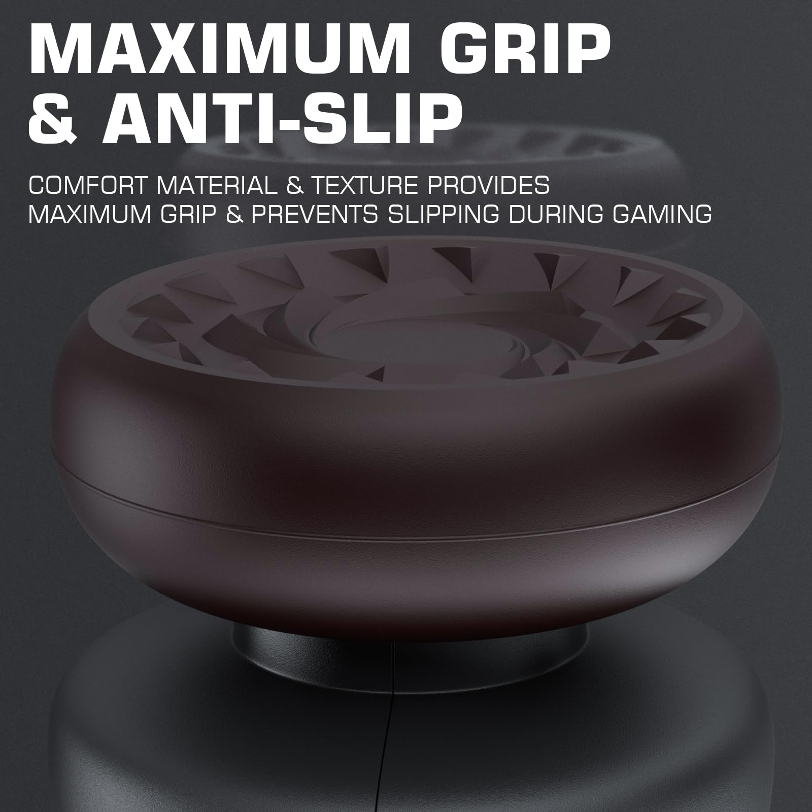 NO Falling Off Extensor de pulgar y cubierta de agarre de silicona, 2 juegos para PS5 y PS4 Controller (Whirlpool Red)