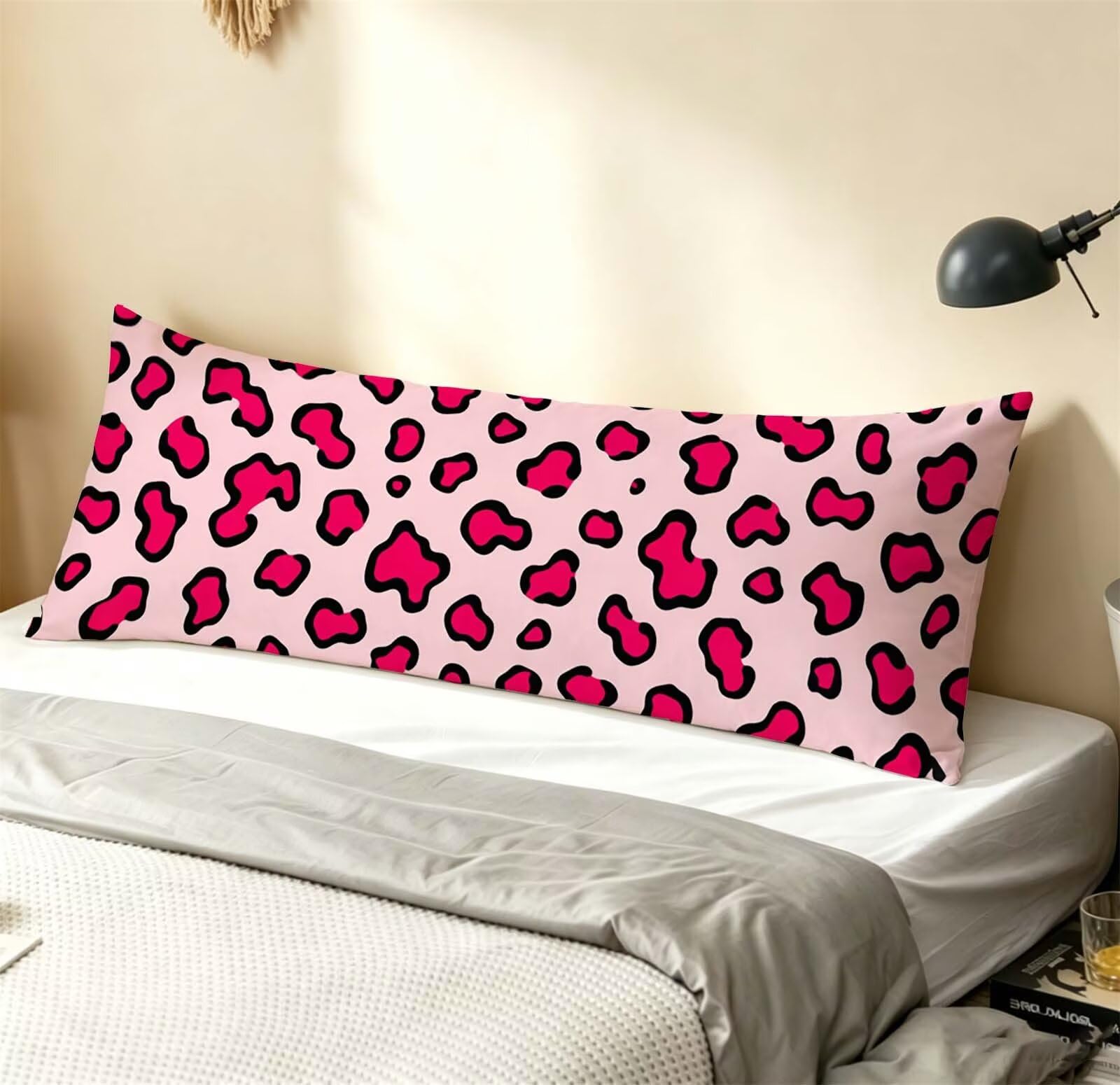 Rosso-9 Federe Cuscino Letto 50x150 cm, Grande Cuscini per Divano Velluto, | Doppia Faccia Stampa, Geometria Fodera per Cuscino Decorativa, con Cerniera, Cuscino per Dormire Sul Fianco j-216