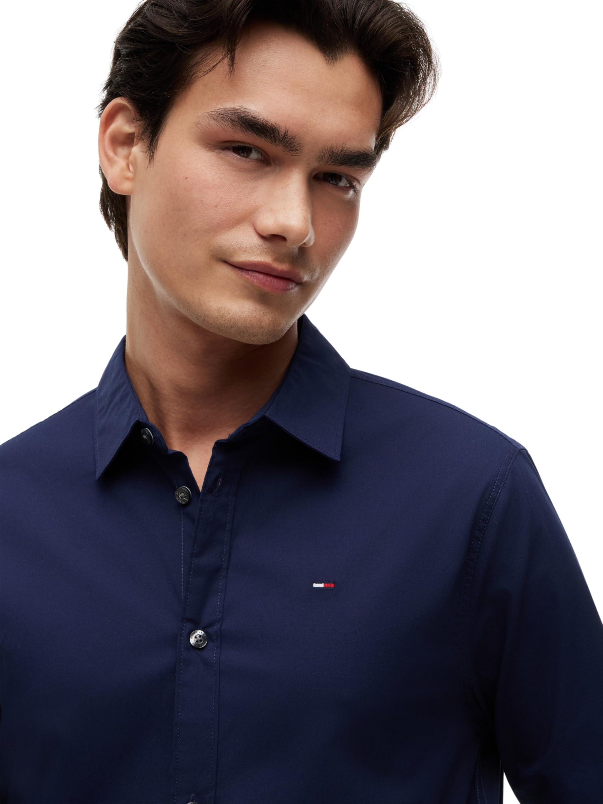 Tommy Jeans Camisa Hombre Original Stretch Manga Larga