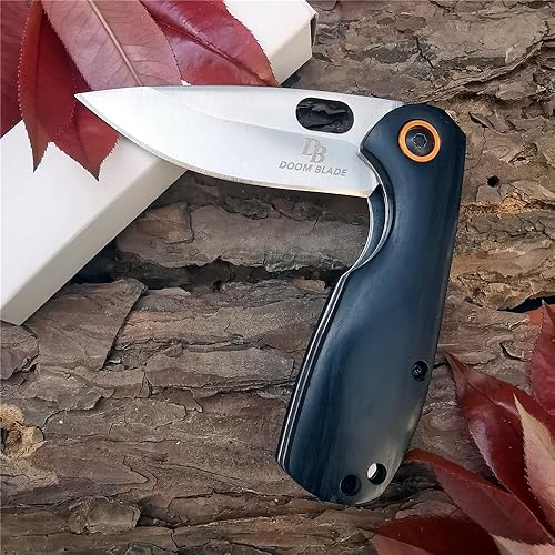 Miniatura 7 de DOOM BLADE Navaja de bolsillo de regalo para hombre, cuchillos plegables con clip de bolsillo de 2.63 pulgadas, longitud de la hoja, hoja de acero