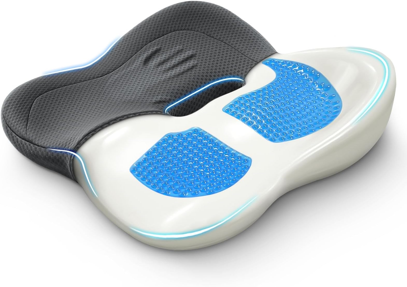 FGR Memory Foam Seat Cushion Chair Cushions Ergonomic Posture Support for Coccyx, Sciatica