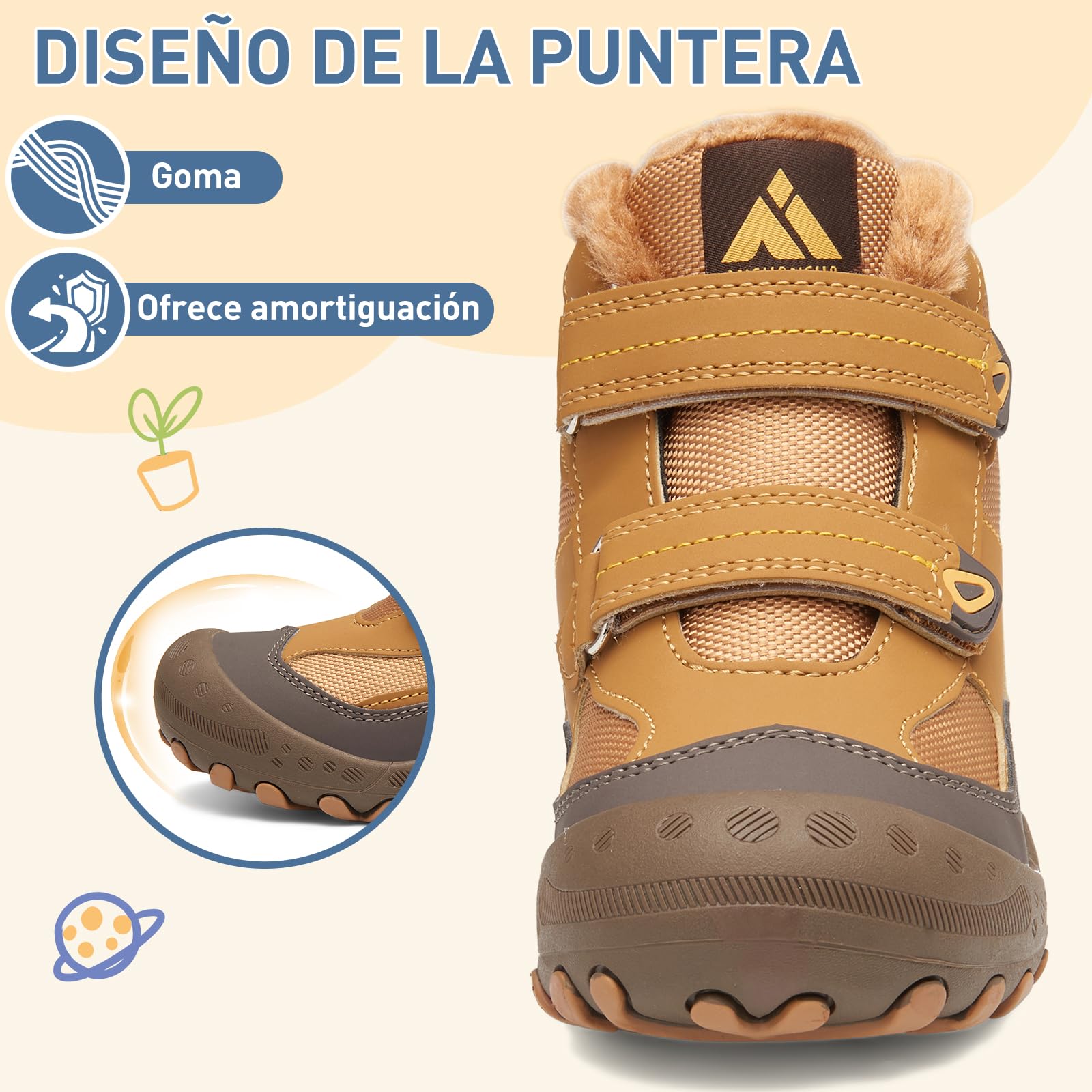 Mishansha Zapatos Invierno Niño Cálidos Botas Nieve Niña Zapatillas de Senderismo Antideslizante 24-38 EU