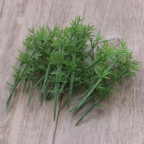 Miniatura 4 de 100 piezas de árboles de bambú modelo, árboles en miniatura, para decoración del hogar, proyecto de diorama de forma de relieve, modelo de tren,