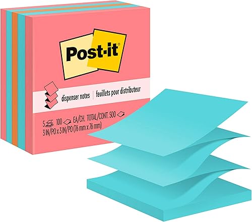 Post-it - Bloc de notas emergentes 30 x 30pulgadas 5 blocs las notas adhesivas favoritas de Estados Unidos colores surtidos eliminación limpia