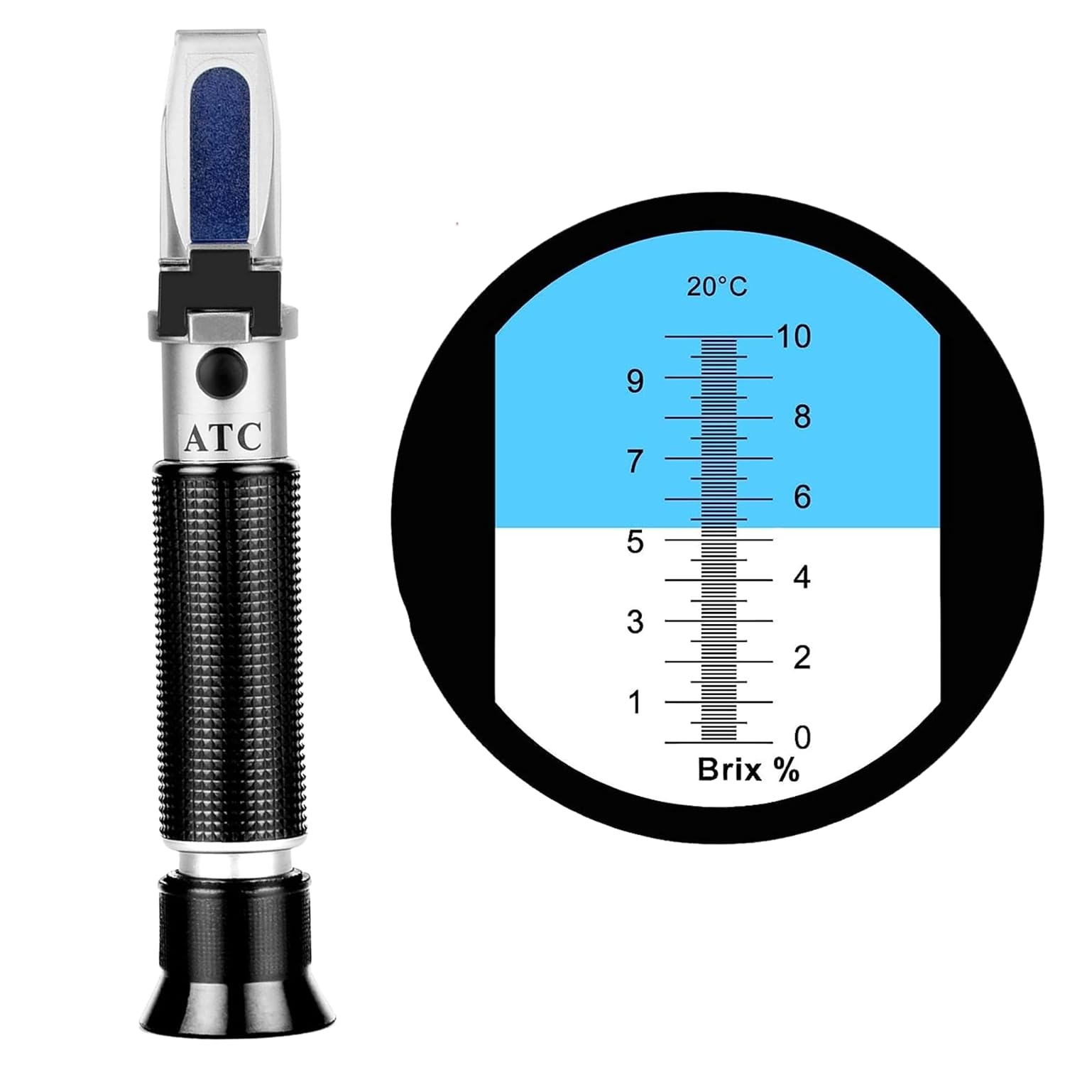 Brix Hand Held Refractometers with (ATC) Brix Refractometer Range 010
