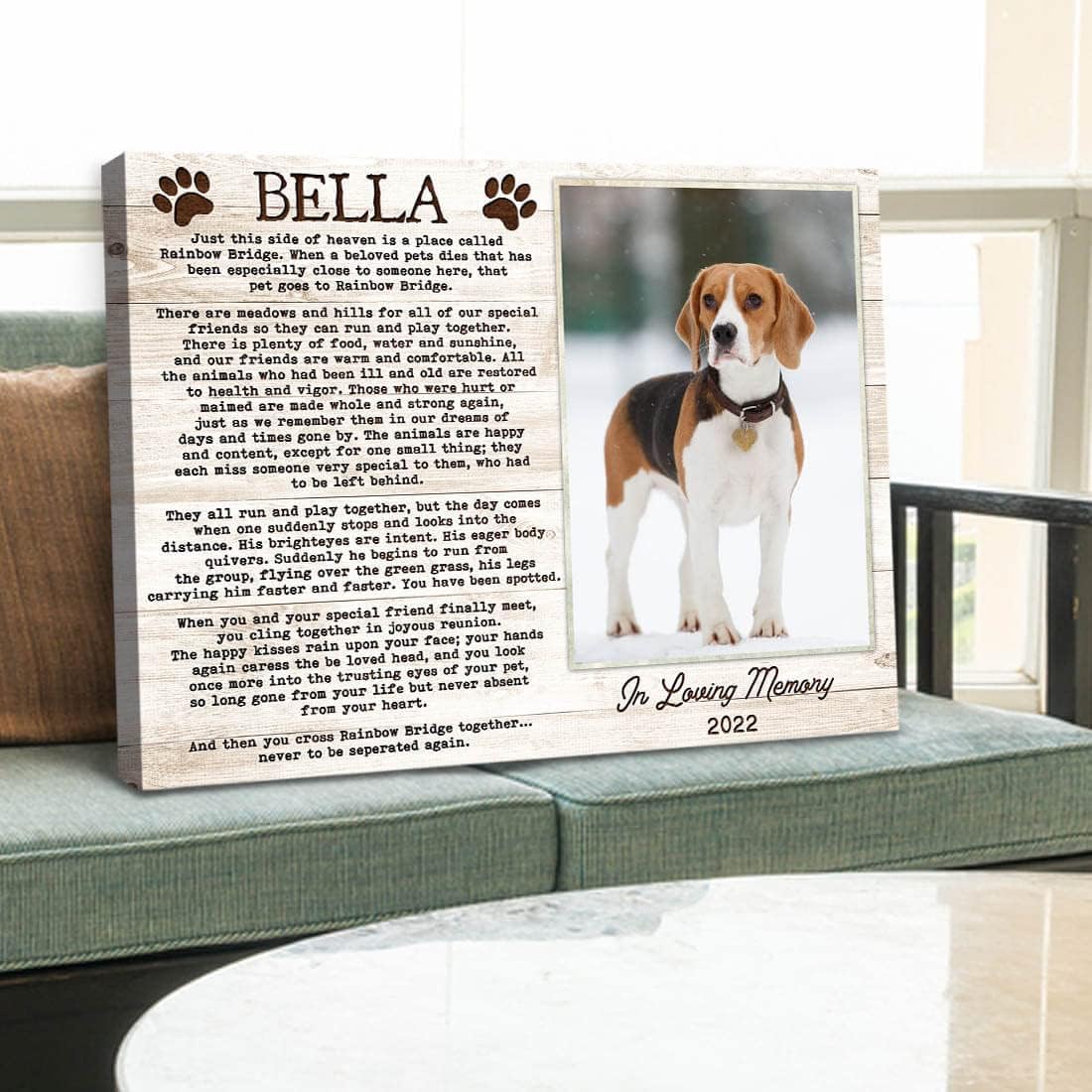 Dog Memorial Gifts, In Loving Memory Dog Canvas, Dog Memorial picture frame, Dog Remembrance Gifts, Pet Remembrance Gifts, Dog Memorial Gifts Personalized, Memorial Gift For Dog Lovers
