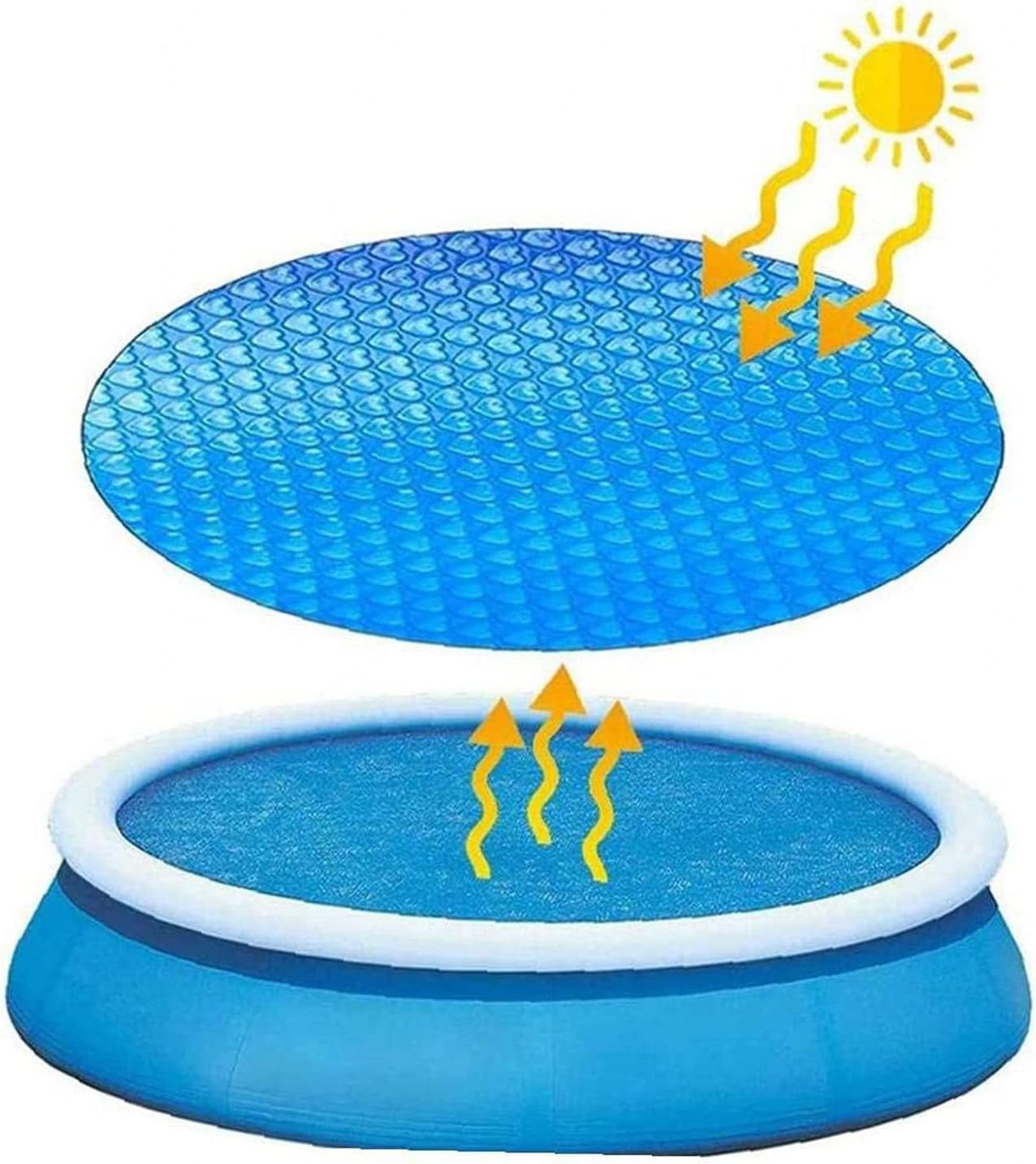 Pool Covers Inground, (Blue) 4 Ft Round Pool Heating Pads