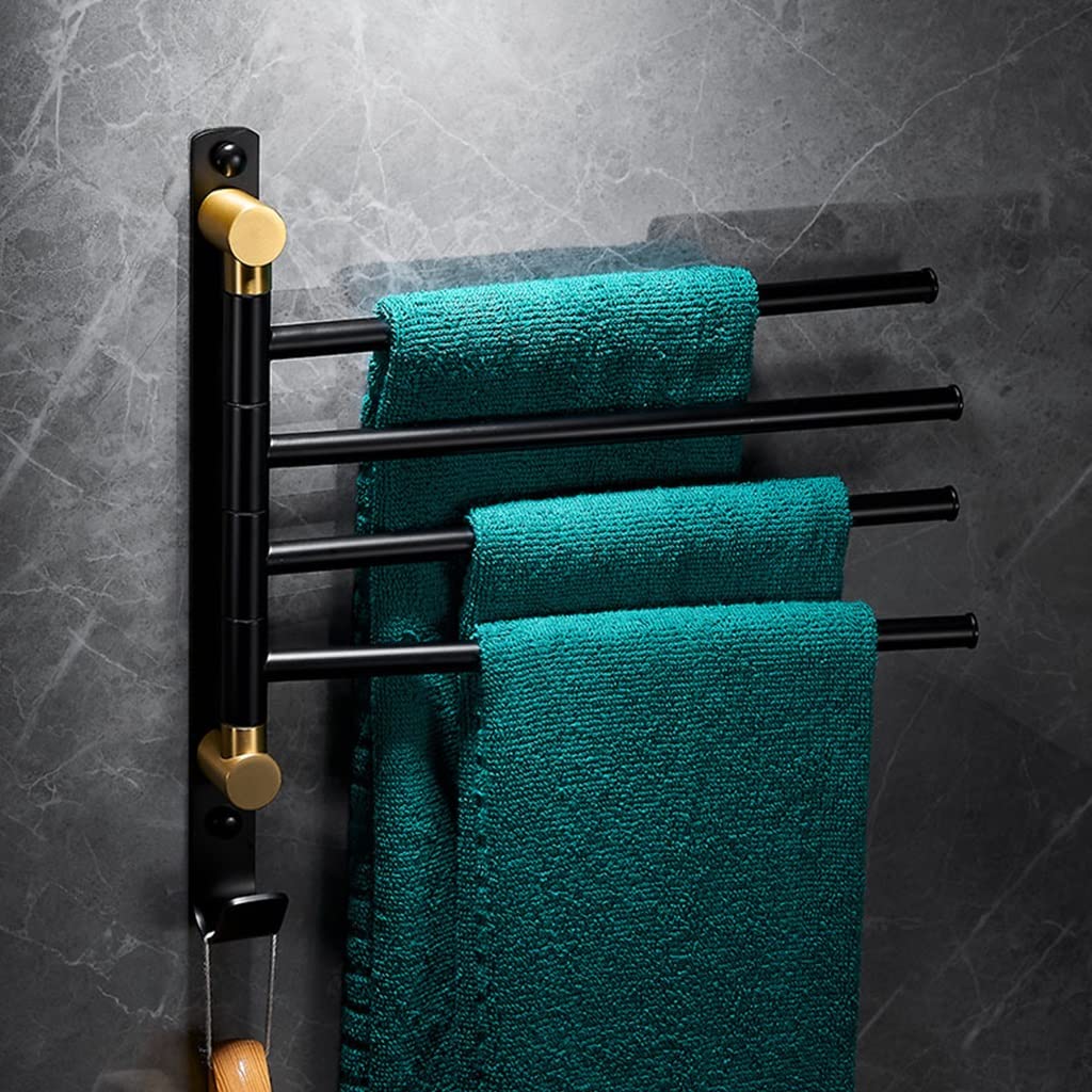 Porte-serviettes salle de bain avec support mural à vis pour une routine matinale fluide