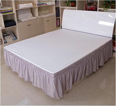 Home Bedding Bed Skirt Elastic Bedsheet Bed Skirt Bed Cover without Surface Couvre Hotel Bed Cover Bed Protector Suitable For Home Bedrooms, Mattresses(Black,150x200x40cm)