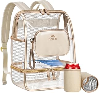 MATEIN CLASSIC Clear Concert Backpack for Festival, Small Stadium Clear Bag