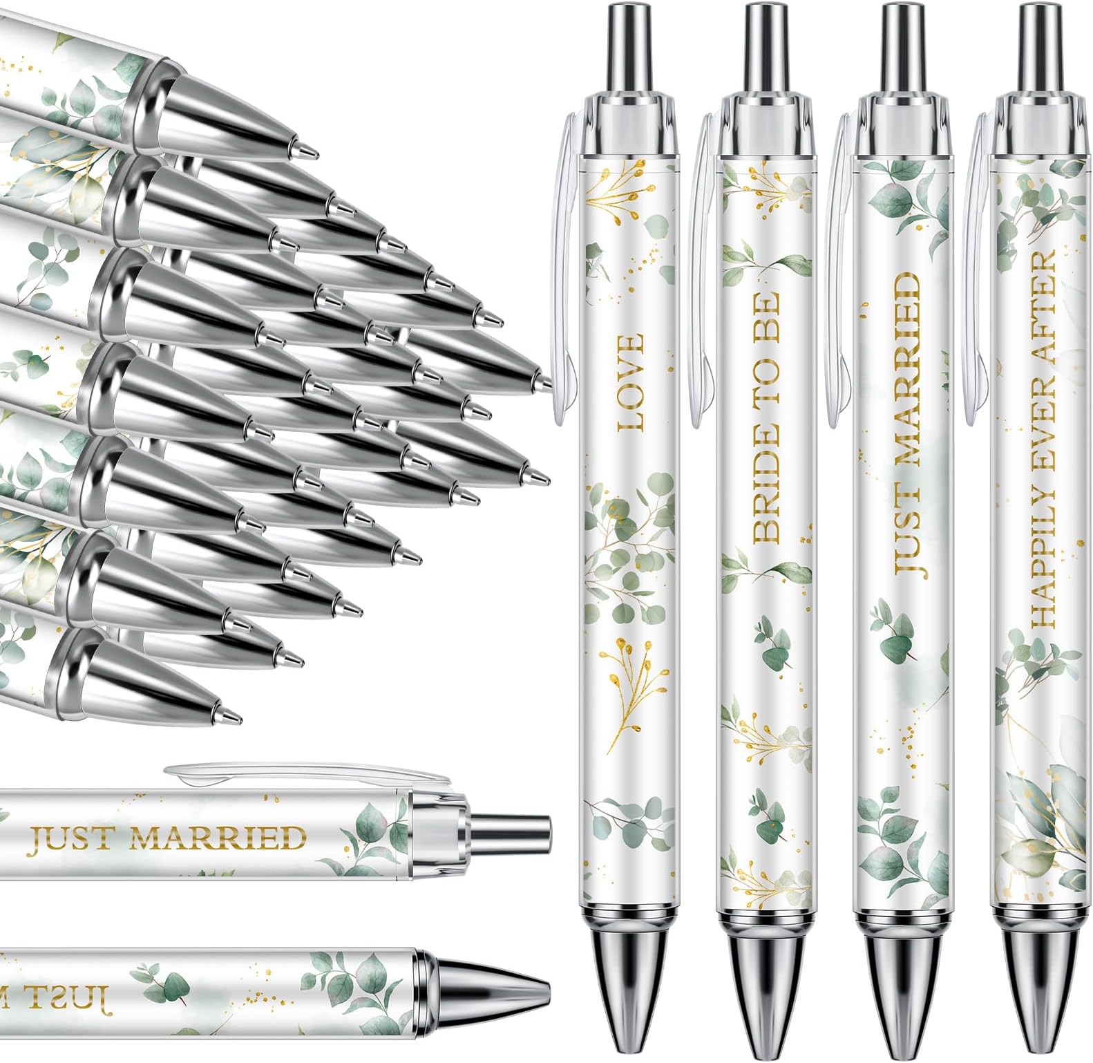 Ctosree 50 Pcs Bridal Shower Pens Wedding Pens for Guest