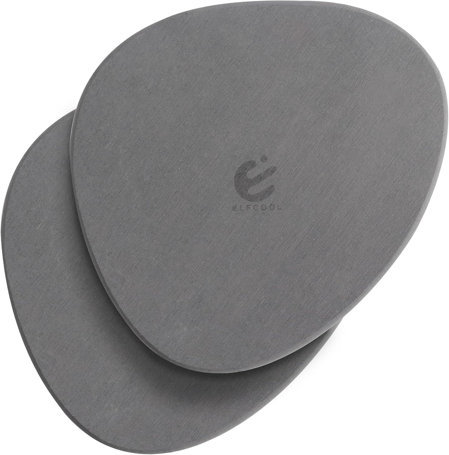 Elfcool Plant Saucer Quick Dry Absorbent Flower Pot Saucer Dirp Tray Diatomaceous Earth Mat for Indoor Outdoor Plants (8''-Dark Grey-2pack)