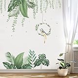 Einfaches Abziehen und Einkleben:Unsere tropischen Schlafzimmer Wandaufkleber sind einfach abzuziehen und einzukleben, sie kleben an jeder glatten Oberfläche, Wänden, Möbeln, Fliesen, Spiegeln und Fenstern und sind wiederverwendbar, ohne Schäden oder Rückstände zu hinterlassen