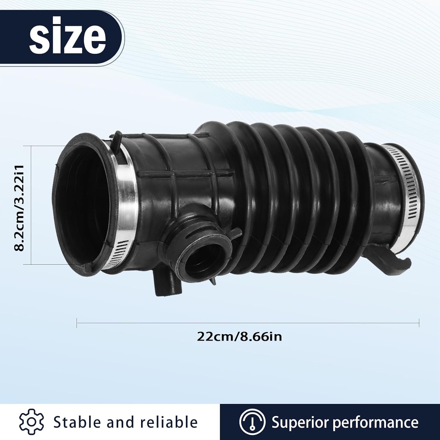 Air Clean Intake Tube Hose with Clamps for 2017-2021 CR-V 1.5L L4 GAS DOHC Turbocharged engines Replace#ANTK186 172265PAA00 696-000