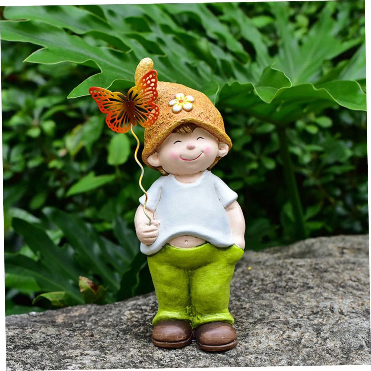3kawałki Ceramiczna Figurka Krasnala Ogrodowego Urocza Ozdoba Do Ogrodu Patio Trawnika i Dziedzińca Idealna Do Dekoracji Przestrzeni Zewnętrznych