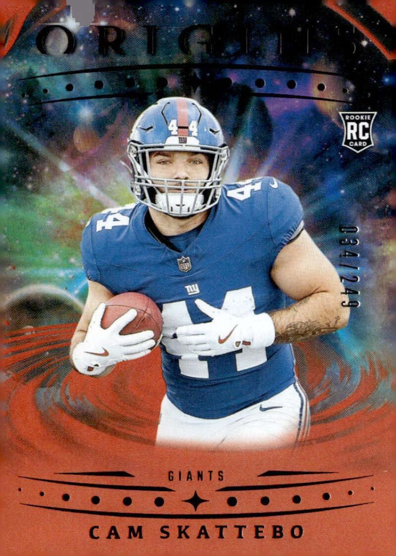 CAM SKATTEBO RC 2025 Panini Origins /249 Holo Orange #123 ROOKIE Giants NM-MT Football