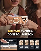 Vista 453 de Miracase Funda magnética para iPhone 14 de 6.1 pulgadas, protector de pantalla de vidrio templado integrado + protector de lente, compatible