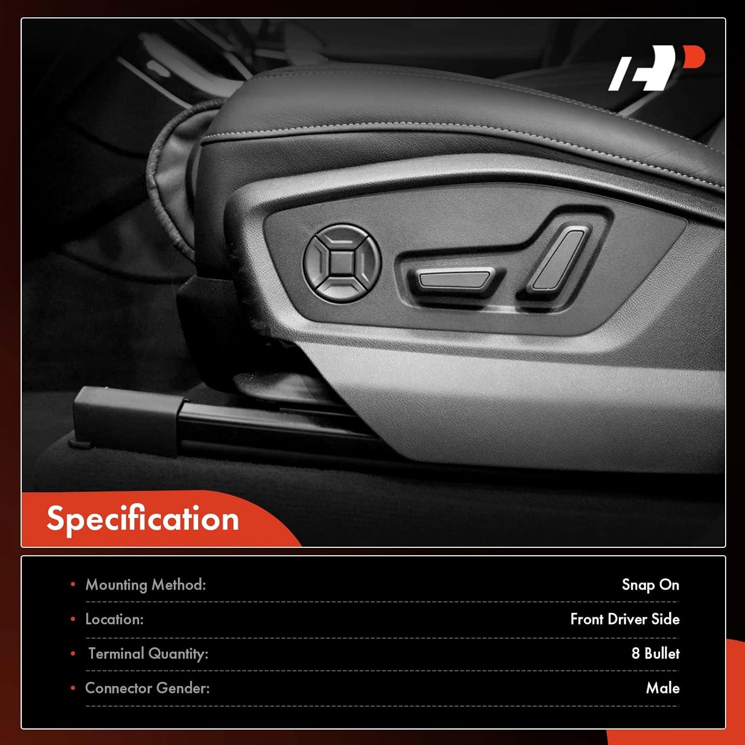 A-Premium Front Left Driver Side Power Seat Adjuster Switch Compatible with Ford F-150 F150 2001-2003, F-250 F-350 F-450 F-550 Super Duty, E-150 E-250 E-350 E-450, Excursion, Replace# F3UZ14A701A