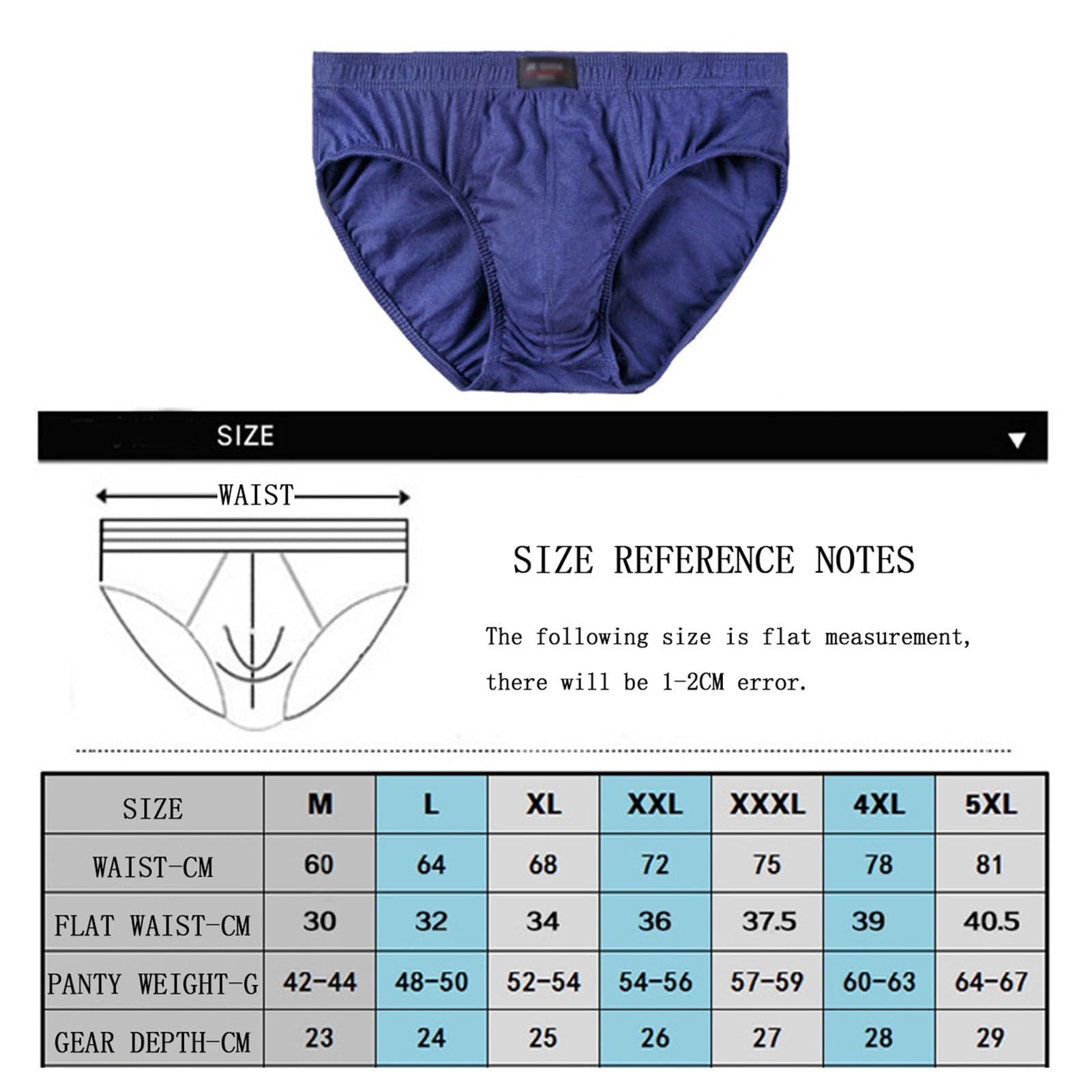 Męskie Slipy Fat Guy M-5XL Plus Size Majtki dla Dużych I Wysokich Ponadwymiarowe Spodnie Wewnętrzne Wygodne Bawełniane Szorty Wielopak